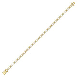 14kt Yellow Gold Womens Round Diamond Classic Tennis Bracelet 4 Cttw