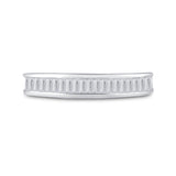 Sterling Silver Womens Baguette Diamond Wedding Band Ring 1/2 Cttw