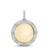 14kt Yellow Gold Mens Round Diamond Memory Circle Charm Pendant 2 Cttw