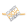 10kt Yellow Gold Womens Round Diamond Mom Accent Ring 1/20 Cttw