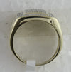 10kt Yellow Gold Mens Round Diamond Square Cluster Ring 1/2 Cttw