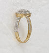 10kt Yellow Gold Womens Round Diamond Fashion Ring 1/2 Cttw