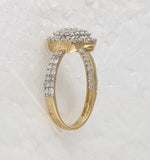 10kt Yellow Gold Womens Round Diamond Fashion Ring 1/2 Cttw