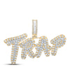 14kt Two-tone Gold Mens Baguette Diamond TRAP Charm Pendant 3-3/8 Cttw