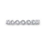 10kt White Gold Womens Round Diamond Stackable Band Ring 1/6 Cttw