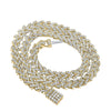 10kt Yellow Gold Mens Round Diamond Franco Link Chain Necklace  Cttw