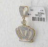 10kt Yellow Gold Mens Round Diamond Crown Charm Pendant 1/2 Cttw