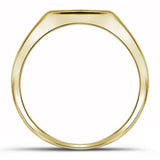 10kt Yellow Gold Mens Round Black Color Enhanced Diamond Wedding Band Ring 1 Cttw