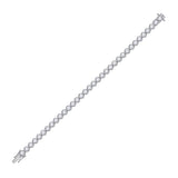 14kt White Gold Womens Round Diamond Tennis Bracelet 6 Cttw