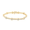 10kt Yellow Gold Womens Round Diamond Fashion Bracelet 1 Cttw