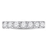 14kt White Gold Womens Round Diamond Single Row Comfort Wedding Band 1 Cttw