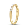 14kt Yellow Gold Womens Round Diamond Wedding Single Row Band 1/4 Cttw