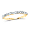 14kt Yellow Gold Womens Round Diamond Wedding Anniversary Band 1/2 Cttw