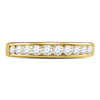 14kt Yellow Gold Womens Round Diamond Wedding Channel Set Band 1/2 Cttw