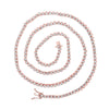 10kt Rose Gold Mens Round Diamond 20-inch Tennis Chain Necklace 5 Cttw