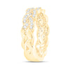 10kt Yellow Gold Womens Round Diamond Braid Band Ring 1/3 Cttw