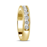 14kt Yellow Gold Womens Round Diamond Wedding Channel Set Band 1 Cttw