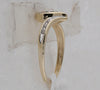 10kt Two-tone Gold Womens Round Diamond Heart Frame Ring 1/12 Cttw