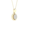 10kt Yellow Gold Womens Round Diamond Cluster Pendant 1/6 Cttw