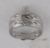 10kt White Gold His Hers Round Diamond Matching Wedding Set 1/5 Cttw