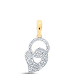 10kt Yellow Gold Womens Round Diamond Heart Pendant 3/8 Cttw