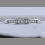 10kt White Gold Womens Round Diamond Single Row Band Ring 1/8 Cttw