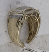 10kt Yellow Gold Mens Round Diamond Fashion Cluster Ring 1/2 Cttw