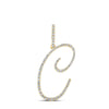 10kt Yellow Gold Womens Round Diamond C Initial Letter Pendant 3/8 Cttw