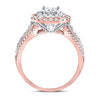 14kt Rose Gold Round Diamond Solitaire Bridal Wedding Engagement Ring 1-1/4 Cttw