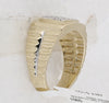 10kt Yellow Gold Mens Round Diamond Square Ring 1/4 Cttw