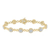 10kt Yellow Gold Womens Round Diamond Infinity Bracelet 2-1/5 Cttw