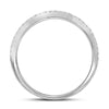 14k White Gold Round Diamond Slender Bridal Wedding Ring Band Set 7/8 Cttw