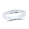 14kt White Gold Womens Round Diamond Wedding Band 1/3 Cttw