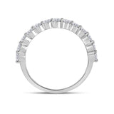 14kt White Gold Baguette Diamond Bridal Wedding Ring Band Set 1-7/8 Cttw