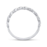 10kt White Gold Womens Round Diamond Stackable Band Ring 1/6 Cttw