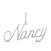 10kt Yellow Gold Womens Round Diamond NANCY Name Pendant 7/8 Cttw