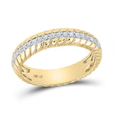 14kt Yellow Gold Womens Round Diamond Anniversary Ring 1/5 Cttw
