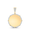 10kt Yellow Gold Mens Round Diamond Memory Circle Charm Pendant 3/4 Cttw