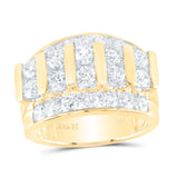 14kt Yellow Gold Mens Round Diamond Band Ring 4 Cttw