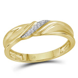 10k Yellow Gold Diamond His Hers Matching Trio Wedding Engagement Bridal Ring Set 1/4 Cttw