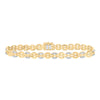 10kt Yellow Gold Mens Round Diamond 8.5-inch Link Bracelet 1-1/2 Cttw