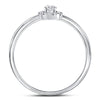 10kt White Gold Womens Round Diamond Solitaire Stackable Band Ring 1/5 Cttw