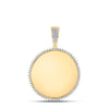 10kt Yellow Gold Mens Round Diamond Memory Circle Charm Pendant 3/4 Cttw