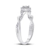 10kt White Gold Womens Round Diamond Solitaire Twist Woven Promise Ring 1/6 Cttw