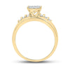 10kt Yellow Gold Round Diamond Oval Bridal Wedding Engagement Ring 1/2 Cttw