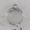 Sterling Silver Round Diamond Oval Cluster Bridal Wedding Engagement Ring 1/2 Cttw