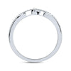 10kt White Gold Round Diamond Halo Bridal Wedding Ring Band Set 1/3 Cttw