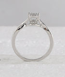 10kt White Gold Round Diamond Twist Bridal Wedding Ring Band Set 1/3 Cttw