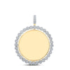 10kt Yellow Gold Mens Round Diamond Double Side Memory Circle Charm Pendant 4-5/8 Cttw