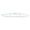 10kt White Gold Womens Round Diamond Fashion Bracelet 1-3/8 Cttw